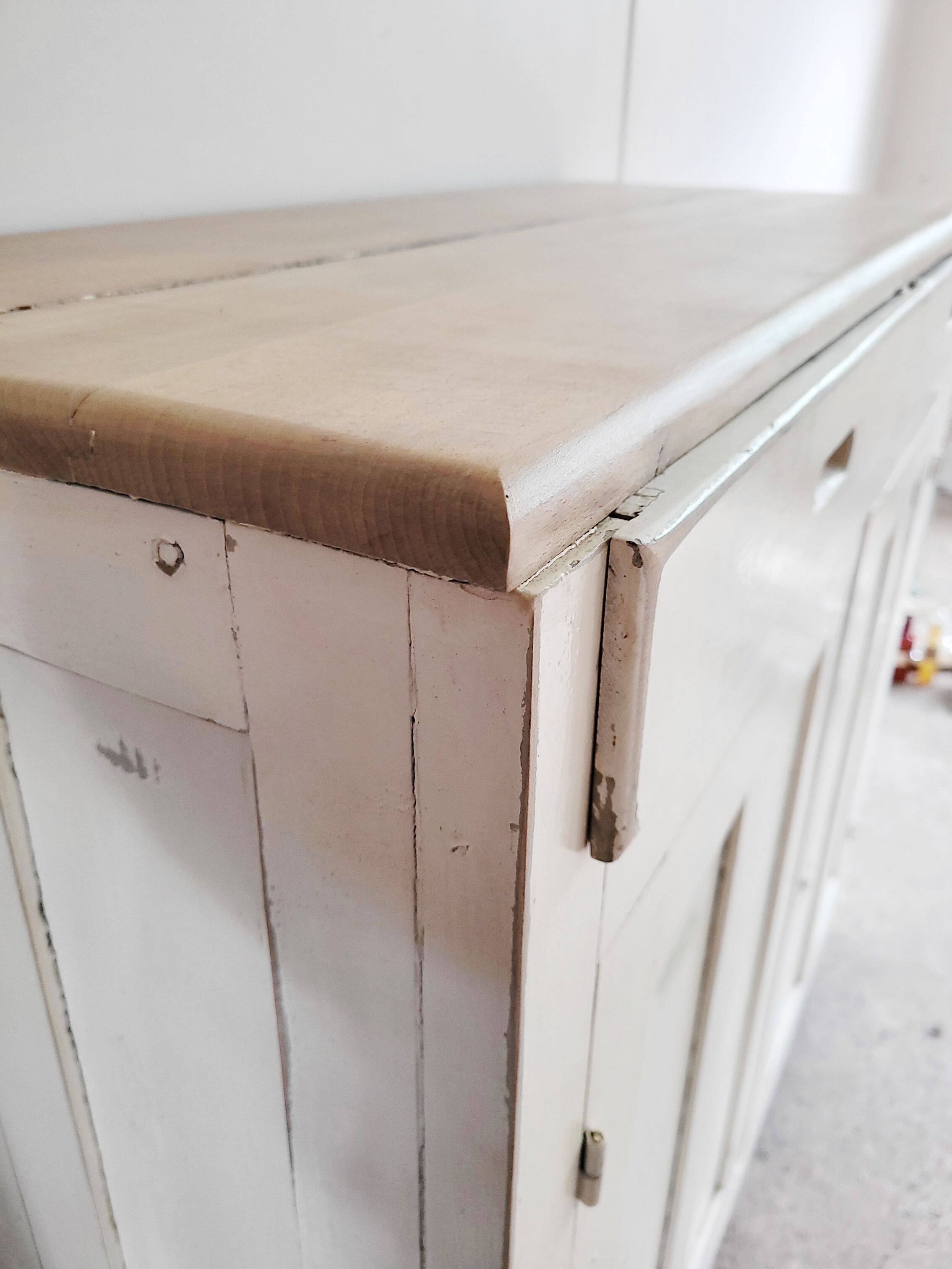 Antique Parisian sideboard in patinated wood