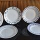 6 old mismatched blue/white plates St Amand, Moulin des loups
