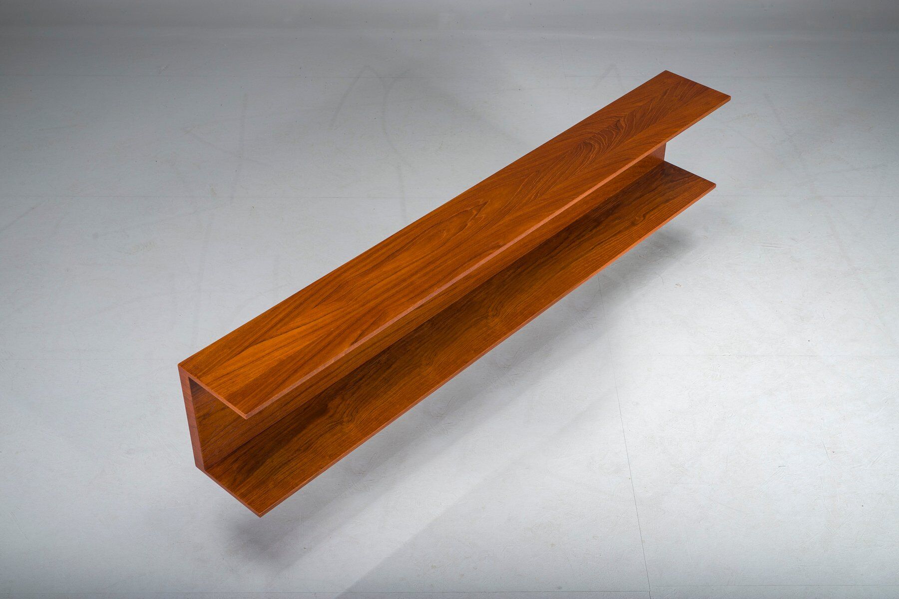 Mid-century modern teak wall shelf by Walter Wirtz for Wilhelm Renz, Germany, 1960s