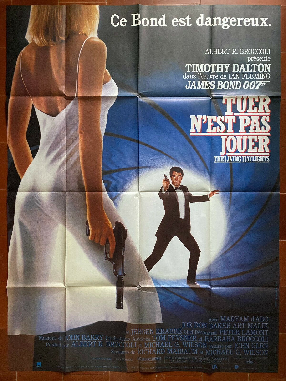 Original movie poster "Killing is not playing" James Bond 120x160cm 1987