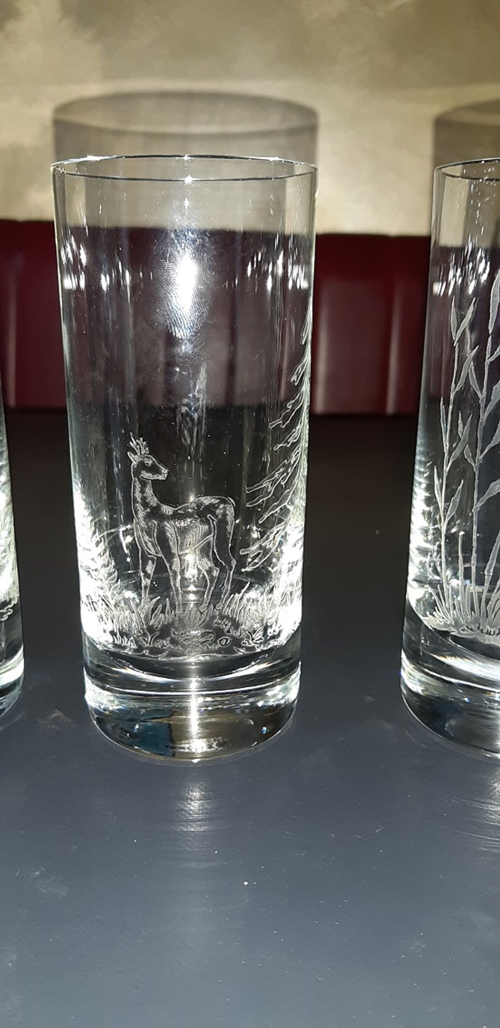 Lot de 6 verres gravés Moser