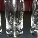 Lot of 6 Moser engraved glasses