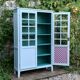Armoire parisienne vitrée vintage 1960