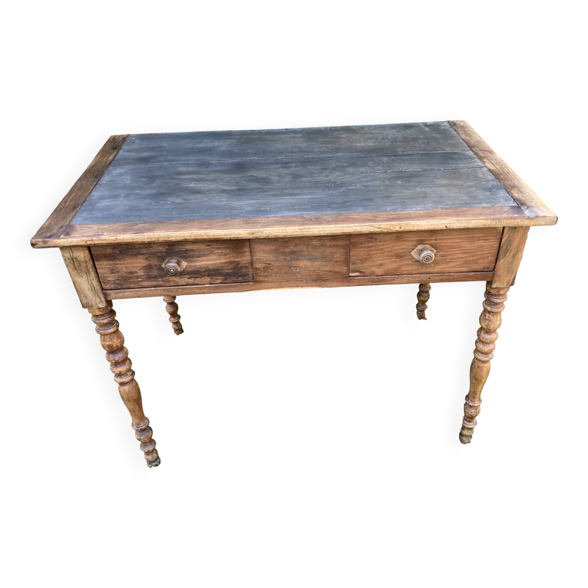 Small antique desk - beautiful patina - 99 x 60