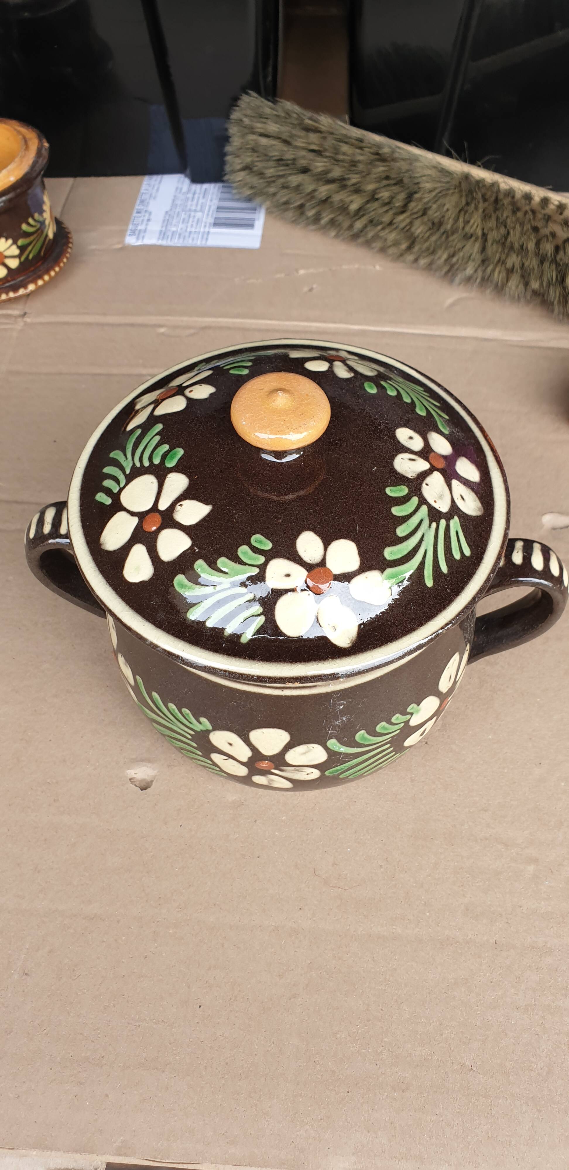 Glazed Alsatian terracotta tureen
