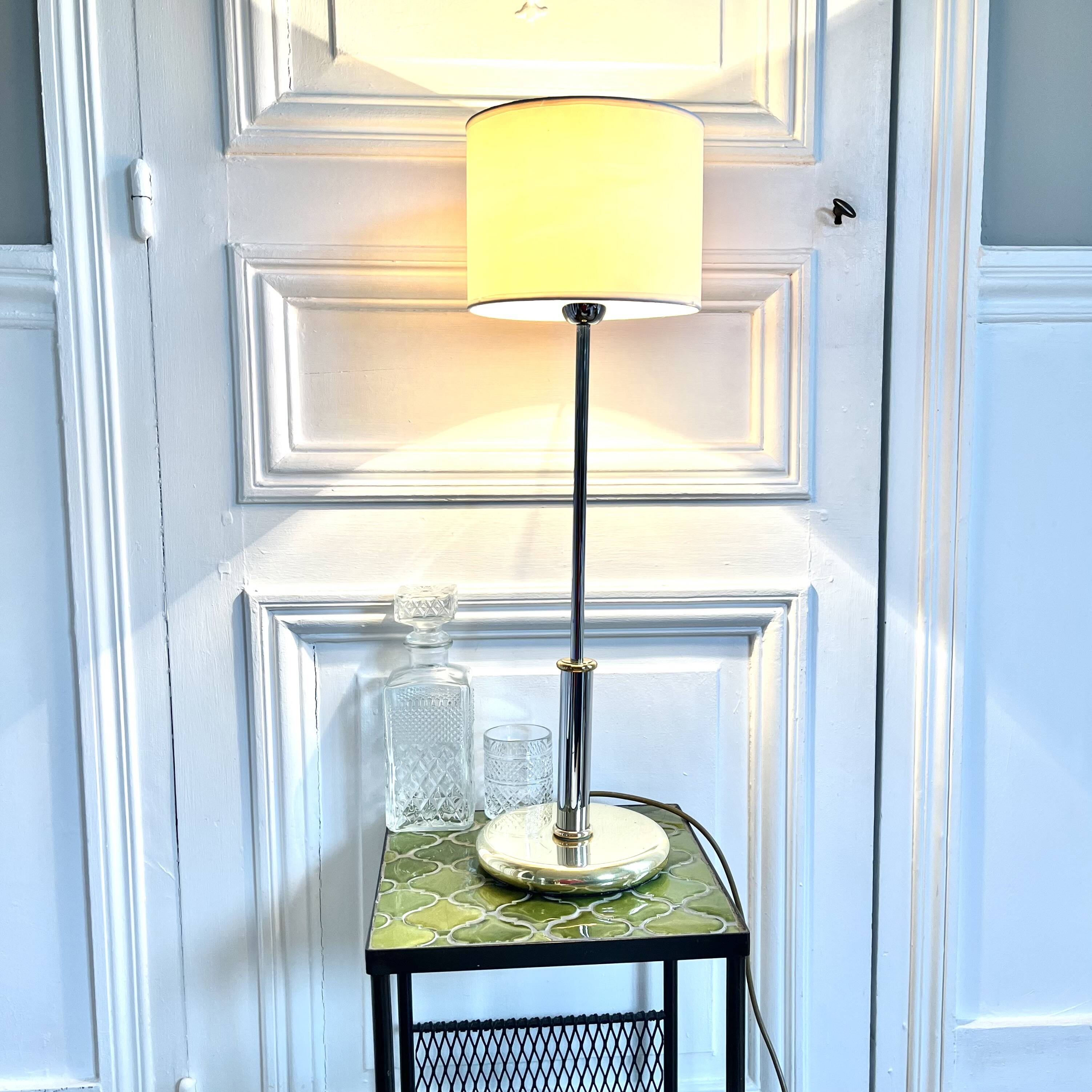 Italian chrome lamp base from the 70s/80s