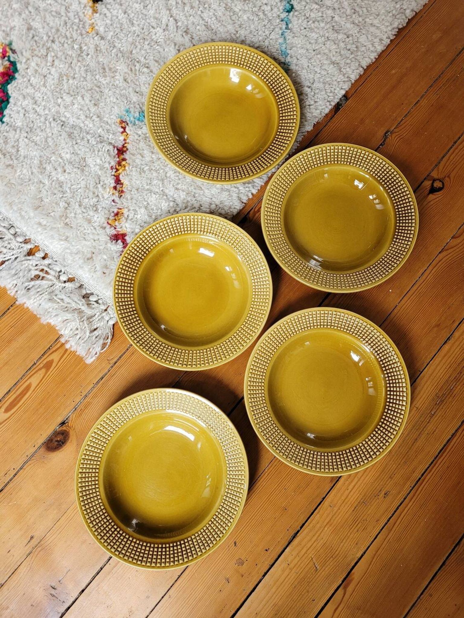 Set of 5 Niderviller soup plates