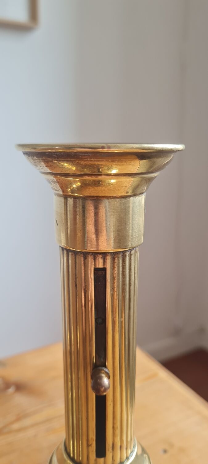 Pair of brass candle holders