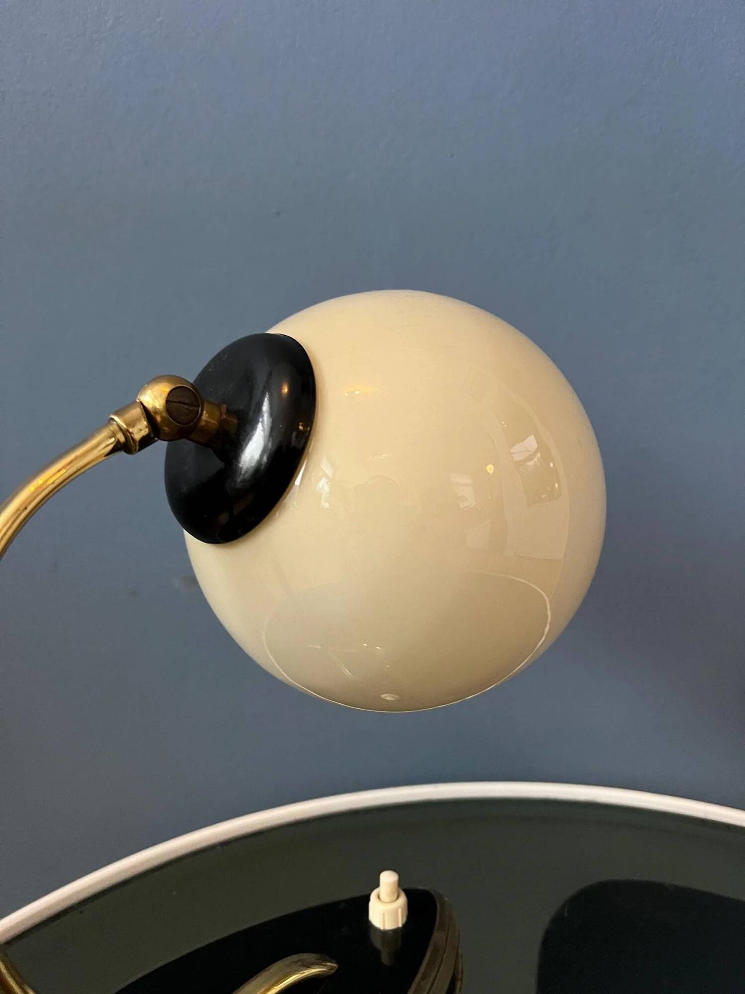 Mid-century art deco style opaline glass wall sconce or desk lamp