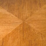 Oak table with cast iron and bronze legs, Italian design, 1960s