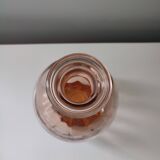 60s pink vase in transparent glass