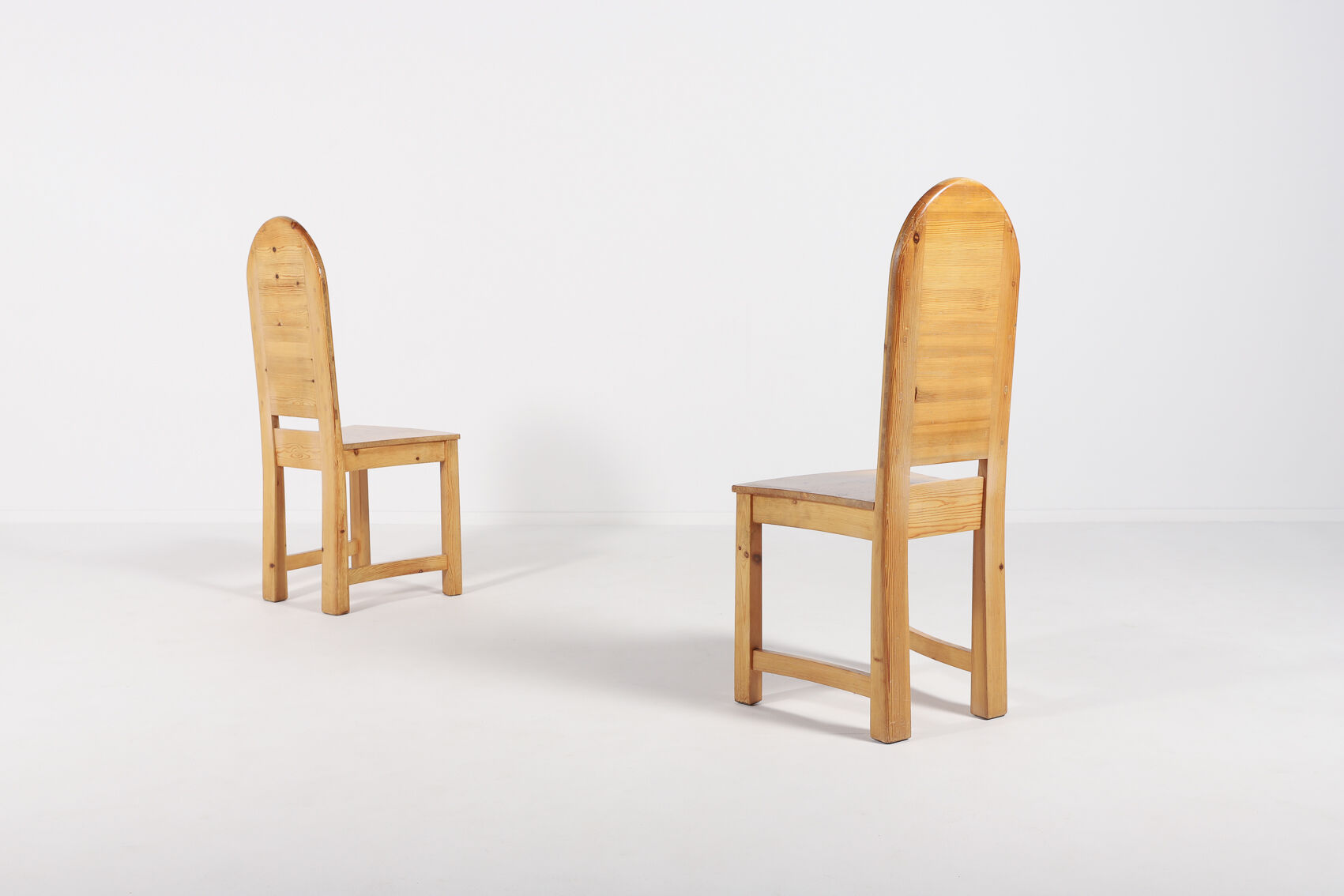 Set of 6 Swedish solid pine chairs by Sven Larsson Möbelshop