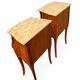 Paire de table de chevet style Louis XV en Bois de Rose