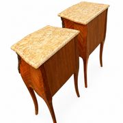 Pair of Louis XV style bedside tables in rosewood.