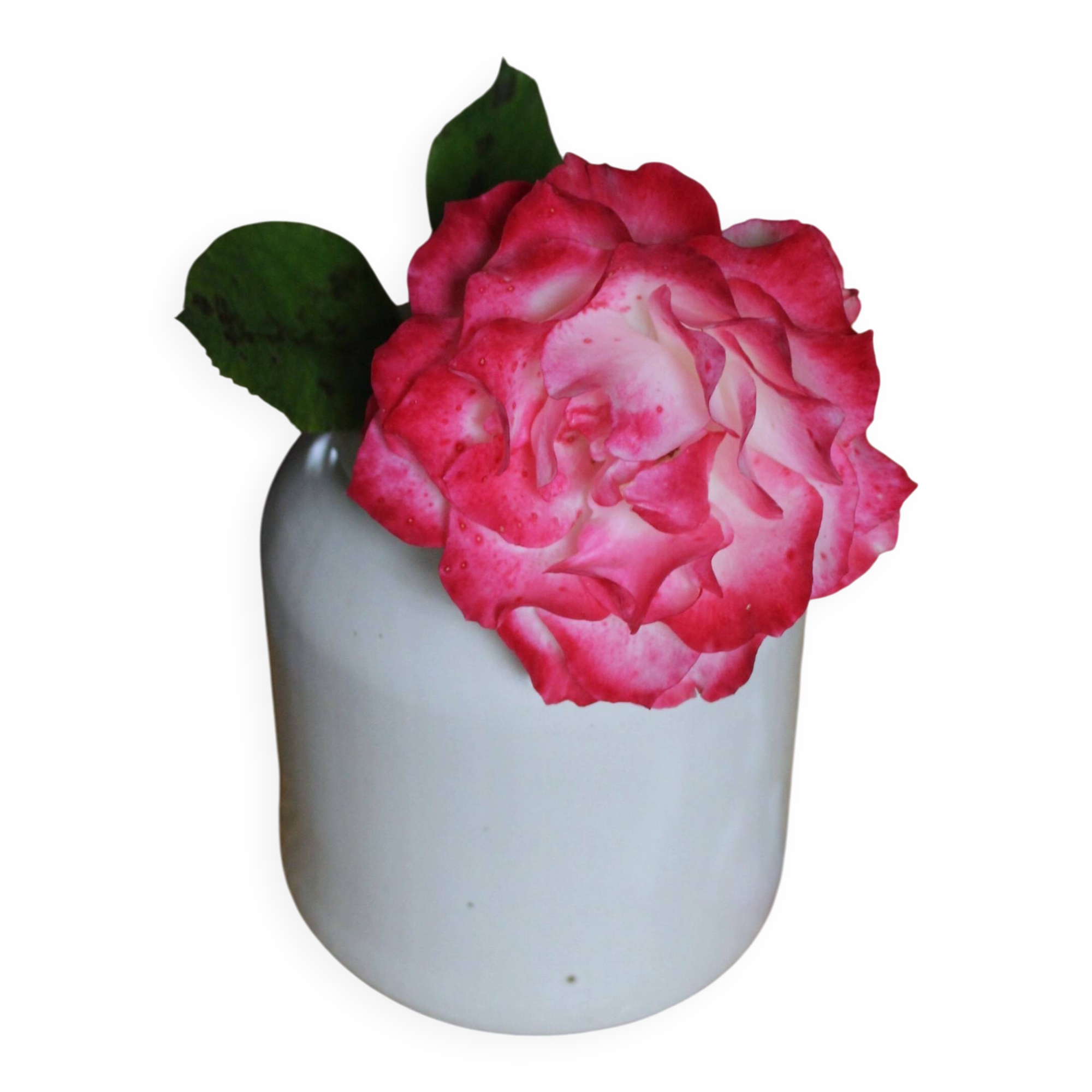 Vintage glazed stoneware vase in greige.