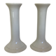 Paire de bougeoirs blanc