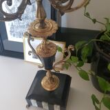 Chandelier laiton et marbre