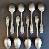 Vintage elegance: Set of 8 small silver-plated metal spoons – Ref 26