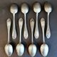 Vintage elegance: Set of 8 small silver-plated metal spoons – Ref 26