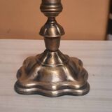Silver metal candle holder