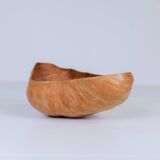 Set of 3 bowls in organic burl wood from Swedish folk art, circa 1960-1970.