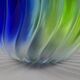 Vintage 1980s Walther Glas 'Solaris' Art Glass Swirl Bowl.
