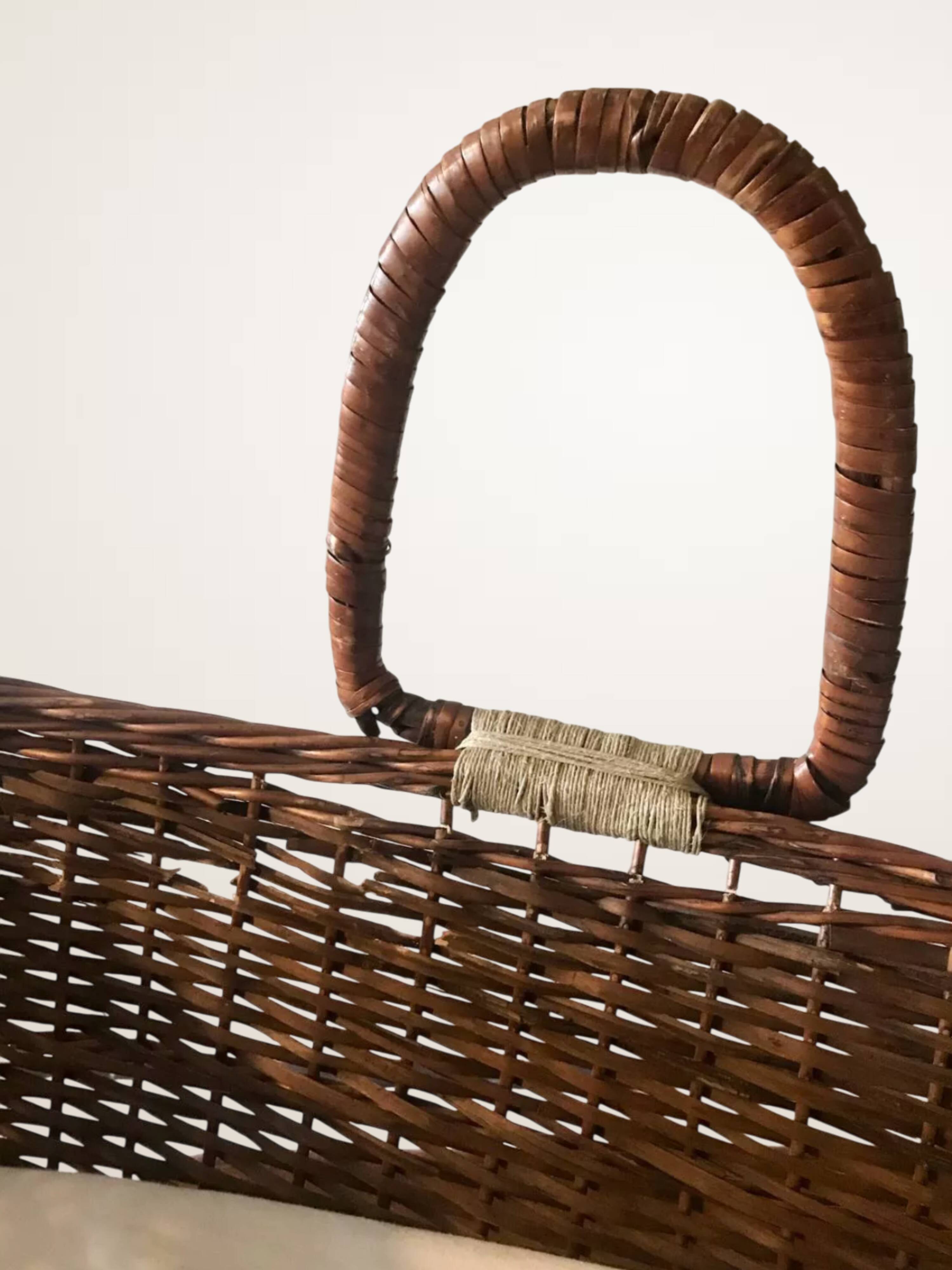 Large woven wicker basket