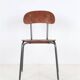 Chaise en teck restaurée de haute qualité / acier tubulaire / design industriel danois / années 1960 / années 1970