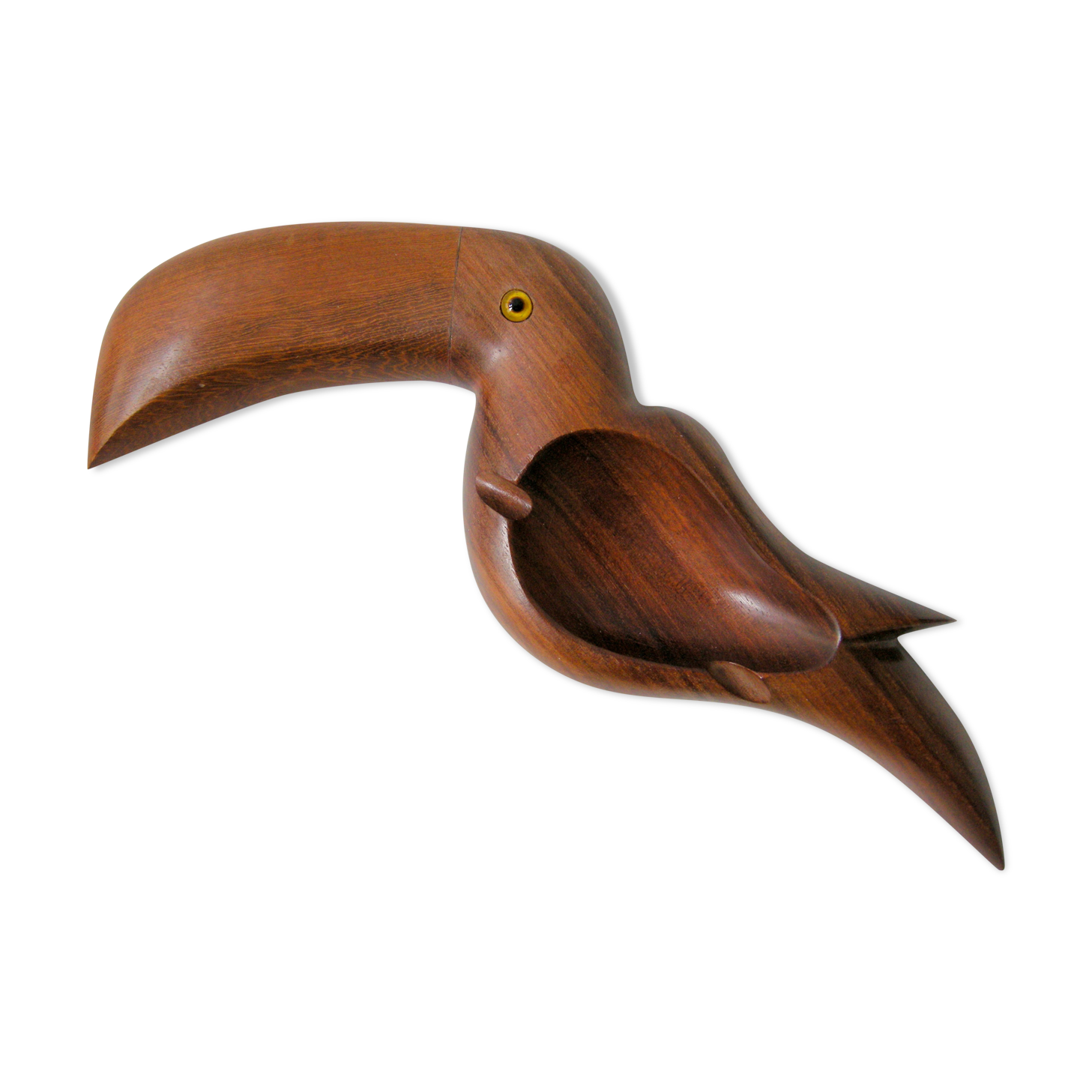 Ashtray toucan teak 1960 vintage