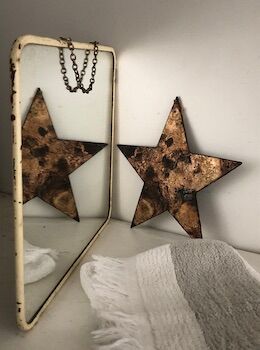 Ancient mirror, wabi-sabi spirit