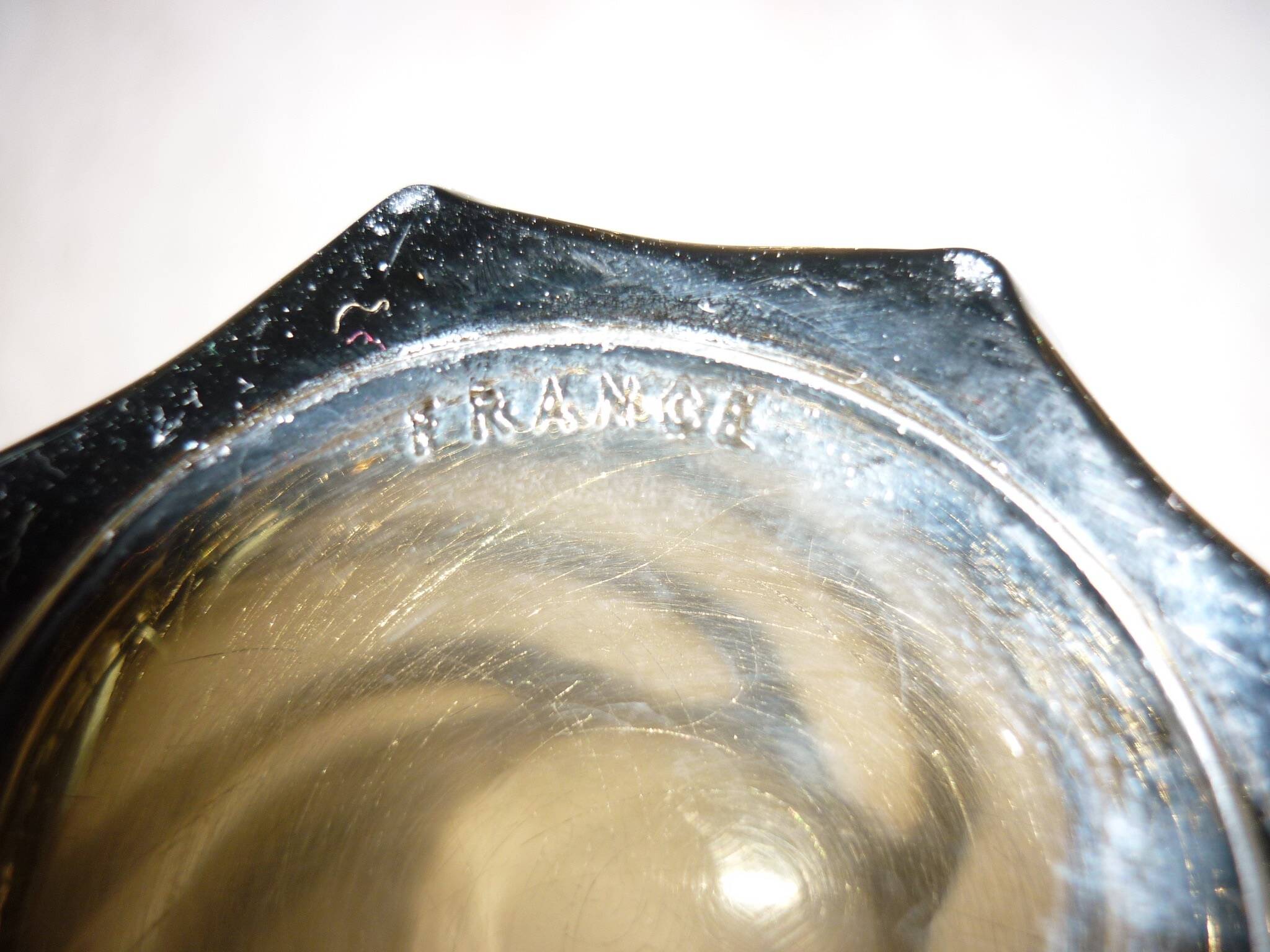 Vintage dark smoked glass vase