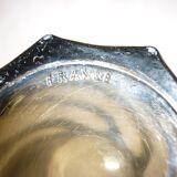 Vase en verre fumé foncé vintage