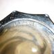 Vintage dark smoked glass vase