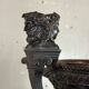 Patinated bronze vase with handles topped by bicéphalic busts, 19th century.