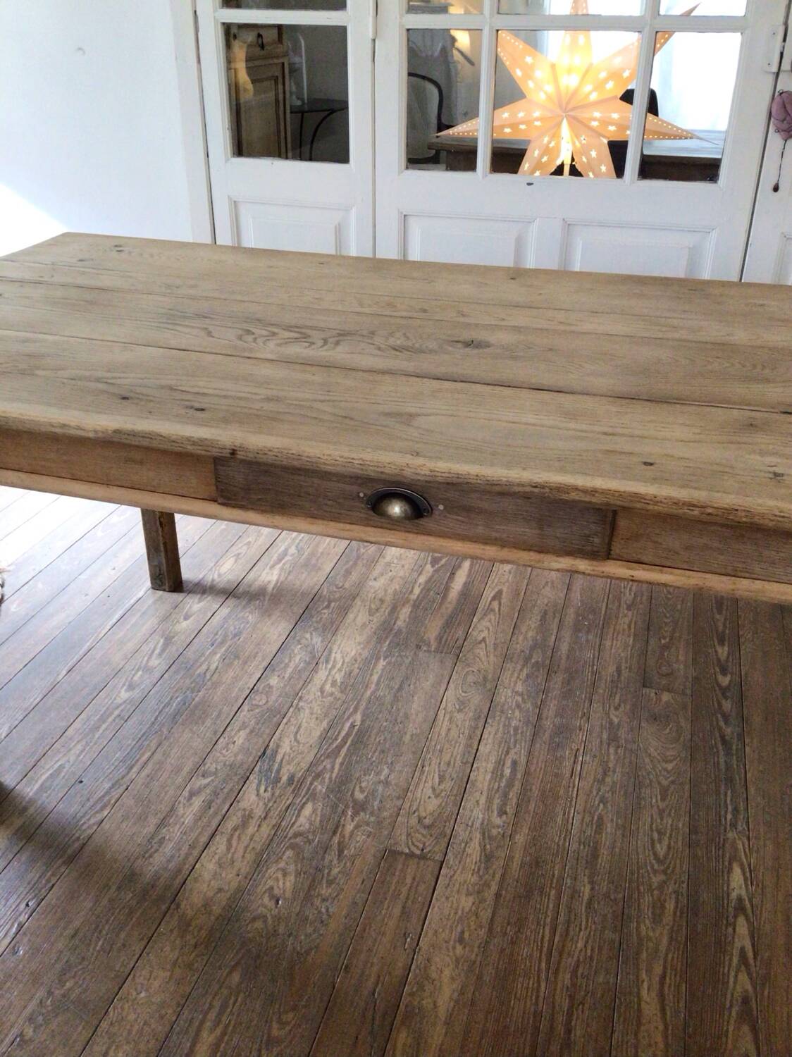 Table de ferme en chêne 1m85