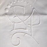 Old sheet linen curtain hanging