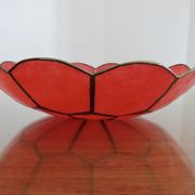Pocket, cup, in red capiz mother-of-pearl and brass 1970