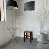 Adnet brass floor lamp with loops