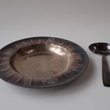 Christofle galla - silver-plated plate and spoon - birth box
