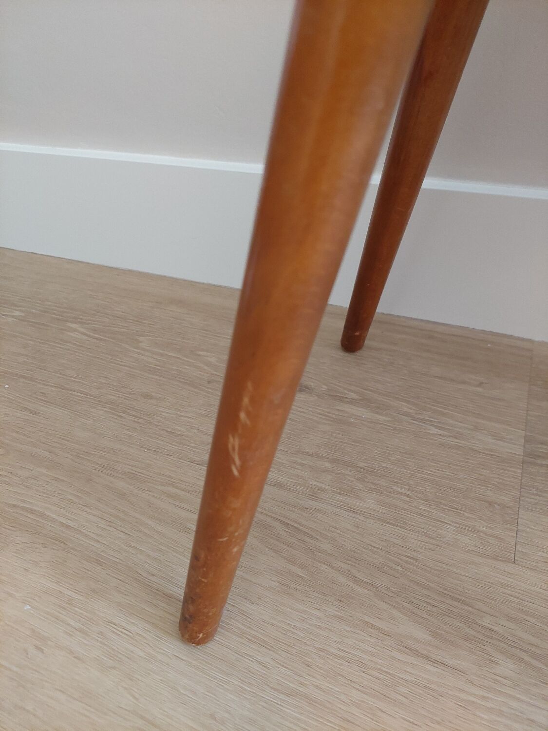 Scandinavian footrest teak
