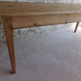 Farmhouse table in raw wood