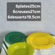 18 assiettes Memphis