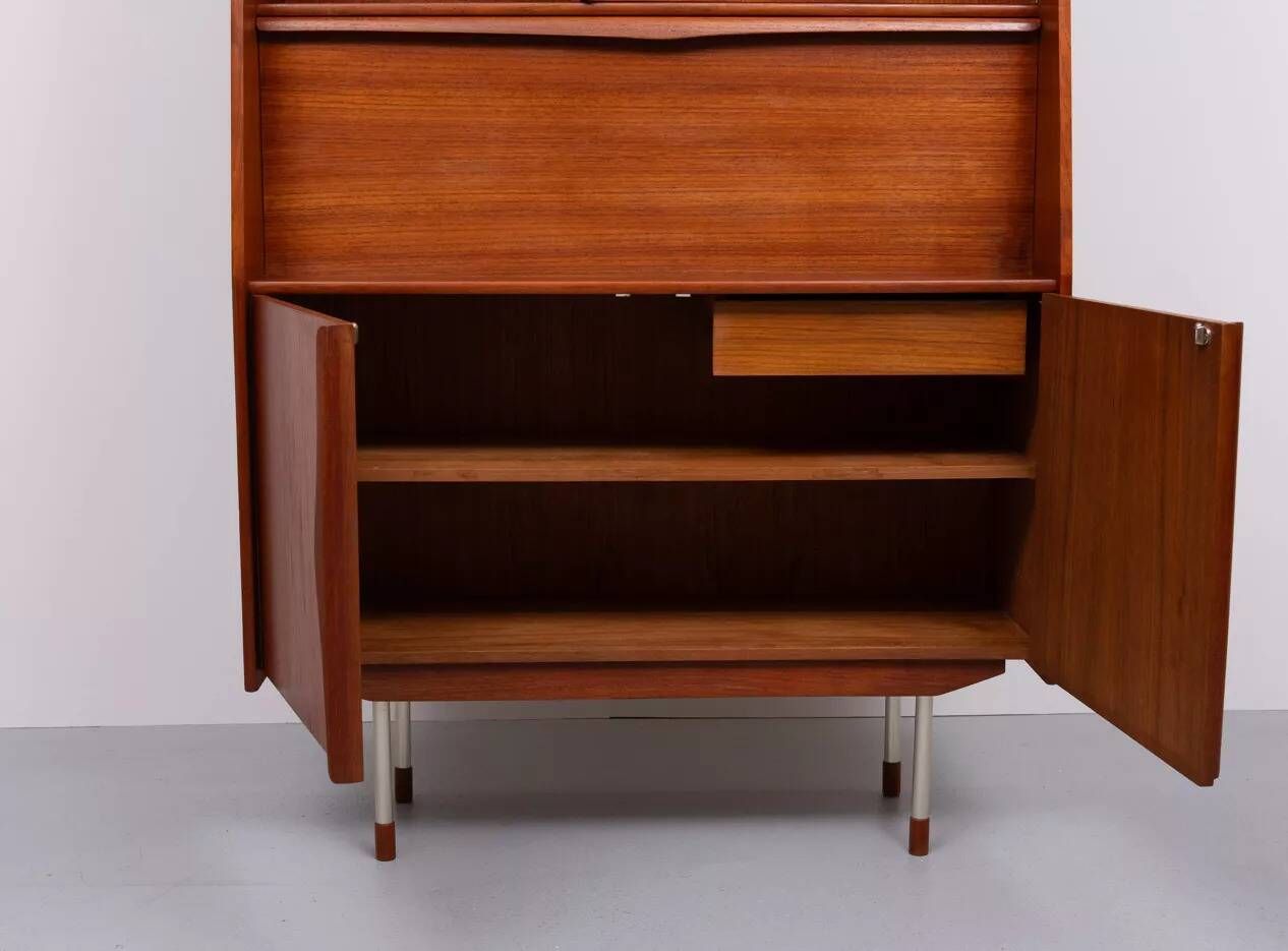 Meuble et bureau/bar en teck danois, par Arne Vodder, années 1960