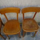 3 old wooden bistro chairs