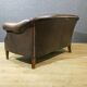 Vintage leather 2-seater sofa in dark brown