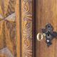 Vintage Danish Baroque Brutalist Style Oak Cabinet 1960s