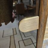 Set 1970 vintage bamboo display case plus shelf