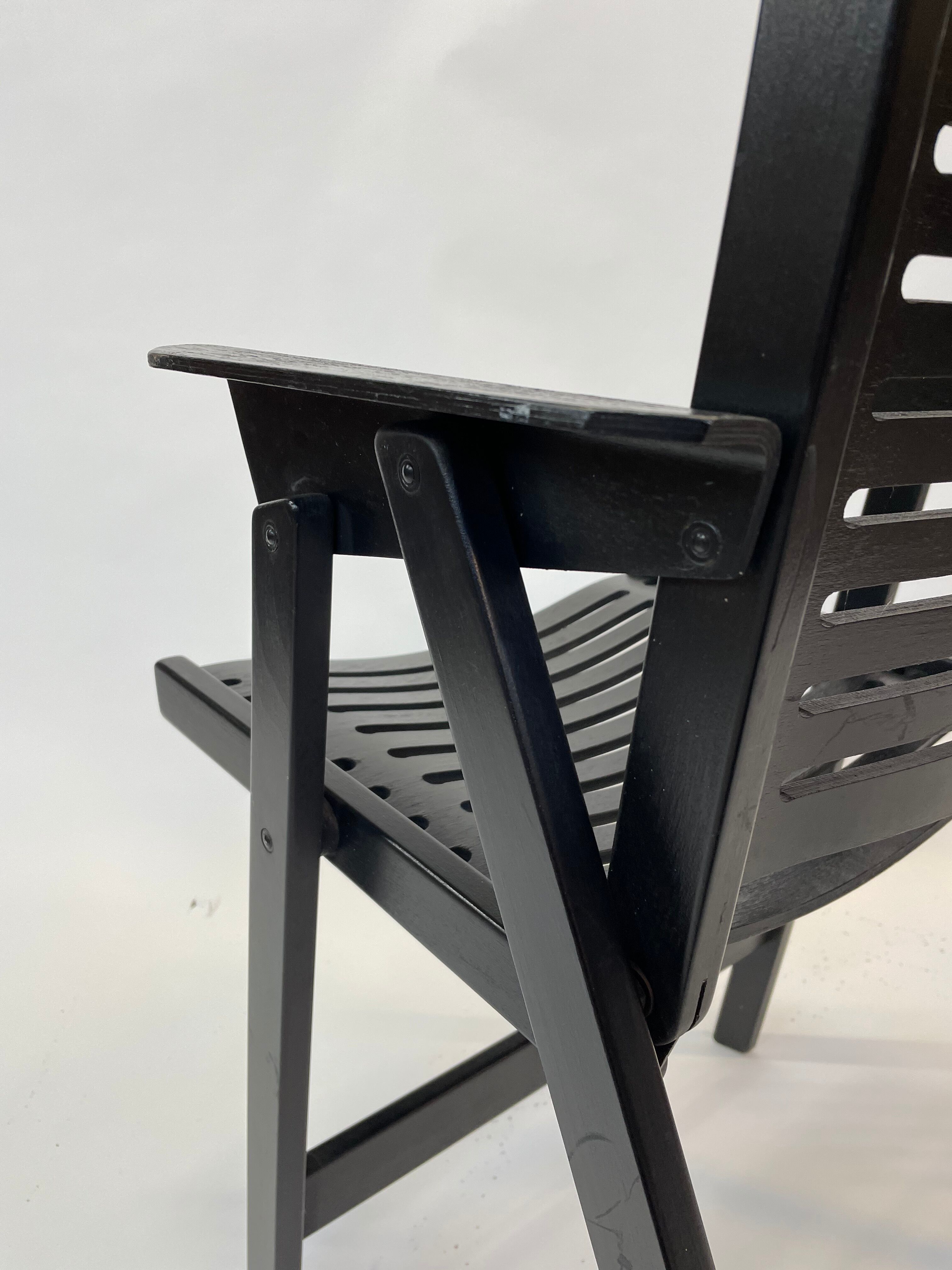 Niko Kralj Slovenian Rex Plywood Folding Chair for Stol 1950s in Black