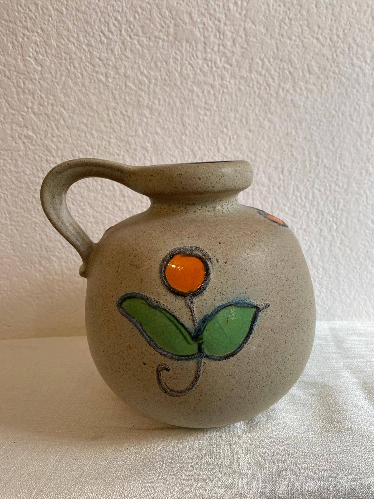 Scheurich ceramic vase pitcher West Germany vintage 1970s