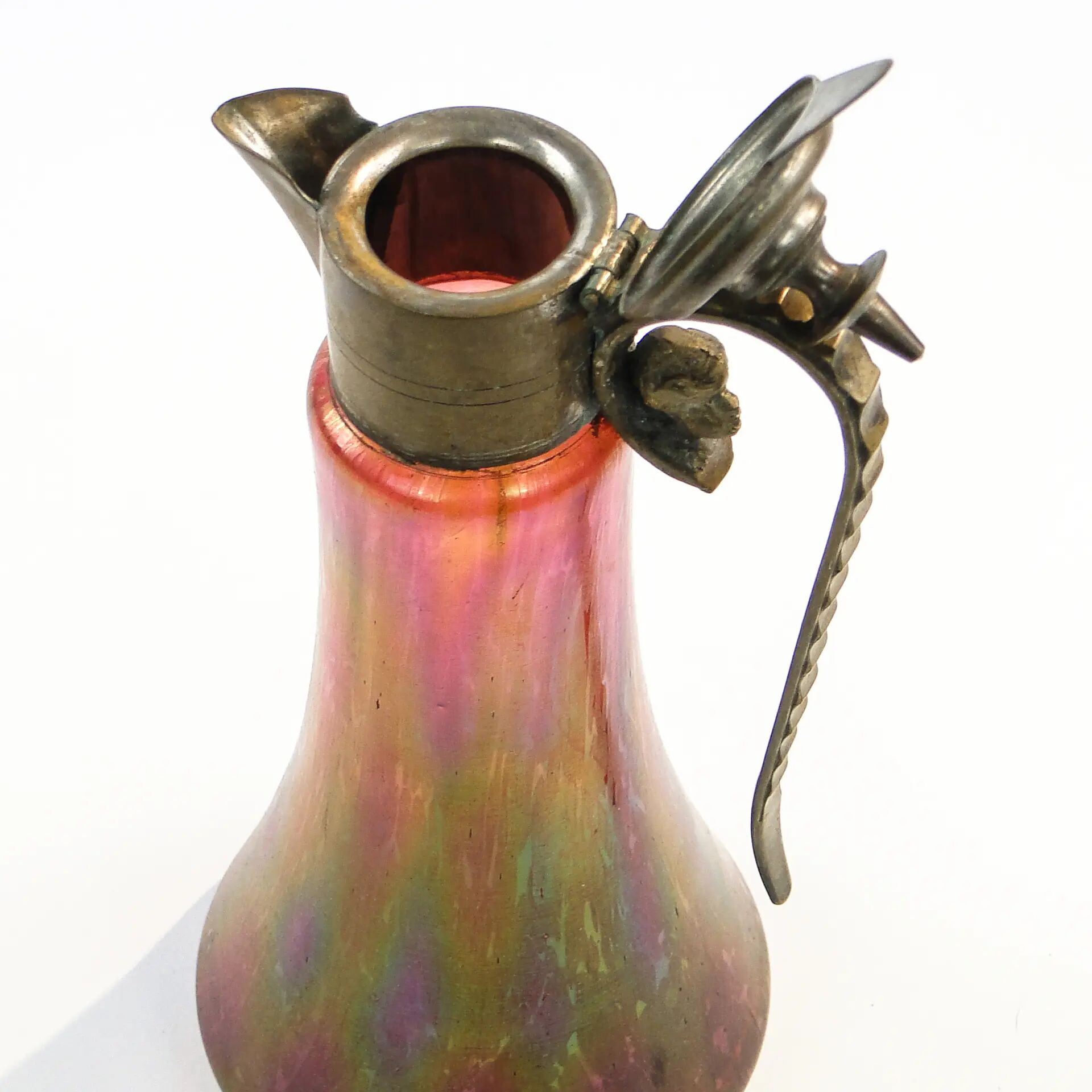 Carafe, Art Nouveau, glass, Czechoslovakia, early 20th century